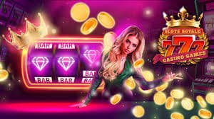 ক্যাসিনো স্টাইল গেমসের রঙিন থিম দৃশ্য
